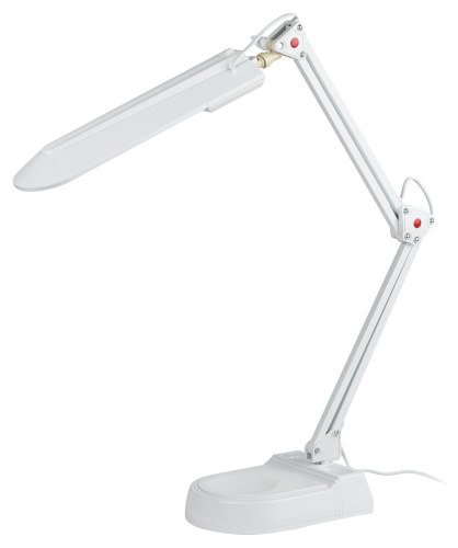Настольный светильник ЭРА NL-202-G23-11W-W с лампой PL на струбцине и с основанием белый фото 15