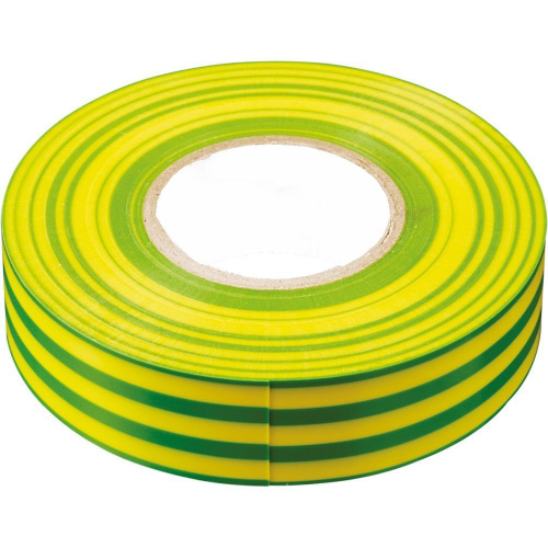 Изоляционная лента 0,13*15 мм. 10 м. желто-зеленая, INTP01315-10 STEKKER
