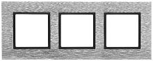 14-5203-41 ЭРА Рамка на 3 поста, металл, Эра Elegance, сталь+антр (5/25/750)