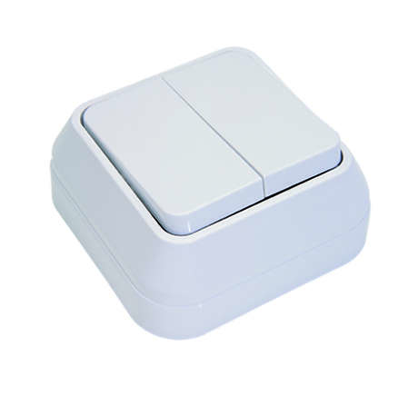 фото Выключатель 2-кл. ОП 10А IP20 бел. Makel 45103 Выключатель 2-кл. ОП 10А IP20 бел. Makel 45103