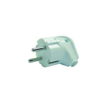 фото Вилка электрич. с заземл. угл. бел. Makel 10027 Вилка электрич. с заземл. угл. бел. Makel 10027