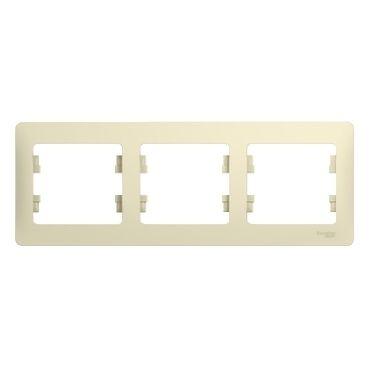фото Рамка 3-м Glossa горизонт. беж. SE GSL000203 Рамка 3-м Glossa горизонт. беж. SE GSL000203