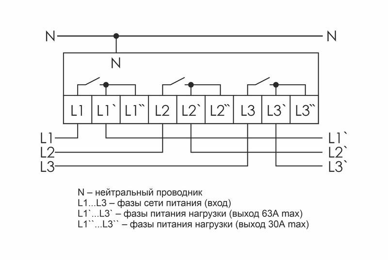 Реле контроля напряжения 1 фазное подключение