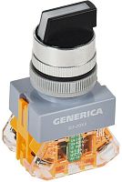 Переключатель D7-20X3 3 полож. 1з+1р черн. GENERICA BSW50-20X3-3-21-3-K02-G