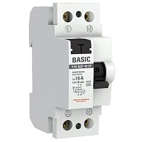 Устройство защитного отключения УЗО ВДТ-40 2P 16А/ 30мА (электронное)  Basic elcb-2-16-30e-sim