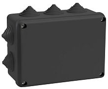 Коробка распаячная КМ41242 150х110х70мм IP55 10 вв. черная IEK