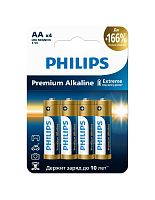 Батарейки Philips LR6M4W/51 АА алкалиновые 1,5v 4 шт. LR6-4BL Premium (4/48/144/17280)