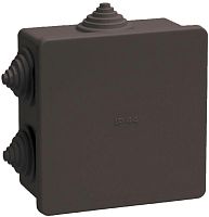 Коробка распаячная КМ41235 85х85х40мм IP44 6 вв. черная IEK