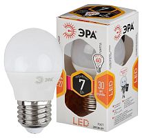 Лампочка светодиодная ЭРА STD LED P45-7W-827-E27 E27 / Е27 7Вт шар теплый белый свет