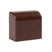 Заглушка (40х25) (4 шт) темное дерево EKF-Plast  ecd-40-25x4