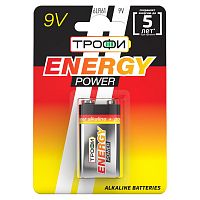 Батарейки Трофи 6LR61-1BL ENERGY POWER Alkaline (12/96/6144)
