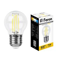 Лампа светодиодная, (7W) 230V E27 2700K, LB-52 FERON