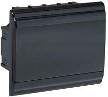 Корпус модульный пл. встр. ЩРВ-П-9 PRIME черный IP41 IEK
