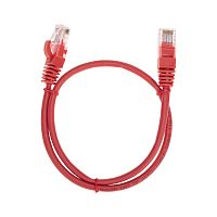 Патч-корд U/UTP, CAT 5e, RJ45-RJ45, 26AWG, LSZH, красный, 0,5м REXANT