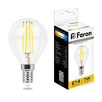Лампа светодиодная, (7W) 230V E14 2700K, LB-52 FERON