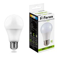 Лампа светодиодная, (12W) 230V E27 4000K  A60, LB-93 FERON