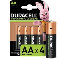 Аккумулятор Duracell HR6-4BL 2400mAh/2500mAh предзаряженный