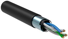 Витая пара F/UTP 5E 24AWG 2PR LDPE 1м черн. 305м РФ GENERICA