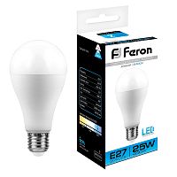 Лампа светодиодная, (25W) 230V E27 6400K A65, LB-100 FERON