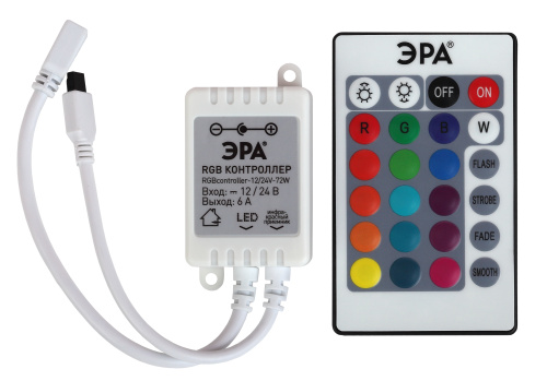 ЭРА Контроллер для свет. ленты RGBcontroller-12/24V-72W/144W (50/1800) фото 2