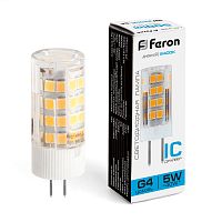 Лампа светодиодная, (5W) 230V G4 6400K JCD, LB-432 FERON