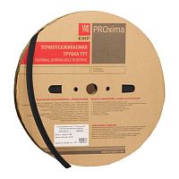 Термоусаживаемая трубка ТУТ нг 10/5 черная рулон EKF PROxima tut-10-b