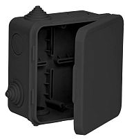 Коробка распаячная КМ41256 100х100х50мм о/к IP54 8 вв. черная IEK