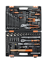 Набор инструментов, 1/2", 1/4", CrV, пластиковый кейс 76 предмета Вихрь