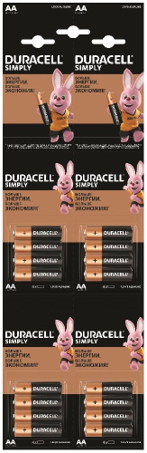 Алкалиновая батарейка Duracell LR6-4BL BASIC 4*4