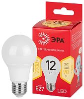Лампочка светодиодная ЭРА RED LINE LED A60-12W-827-E27 R Е27 / E27 12Вт груша теплый белый свет