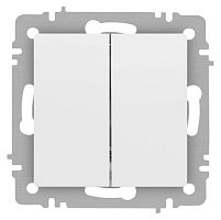 Переключатель Accent 6-107-01М двойн. 10А-250В IP20 СУ AL/CU бел. матов. Intro Б0063556