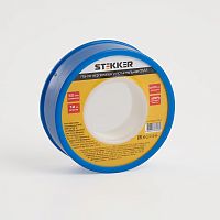 Лента уплотнительная тефлоновая ФУМ STEKKER 0,3 г/м3, 0,075*12 мм, 12 м. белая INTP12-07512-12