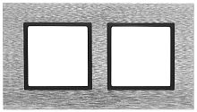 14-5202-41 ЭРА Рамка на 2 поста, металл, Эра Elegance, сталь+антр (5/50/1200)