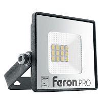 Прожектор светодиодный 10W 6400K IP65  AC220-240V/50Hz, черный, LL-1000 FERON