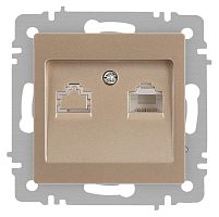 Розетка Intro Accent 6-303-04 информационная RJ45, IP20, СУ, шампань