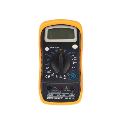 Мультиметр портативный MAS838L (DT858L) PROCONNECT 13-3022 фото 3