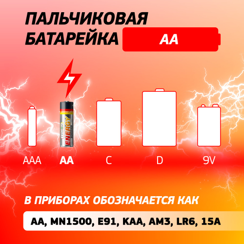 Батарейки Трофи LR6-10BL ENERGY POWER Alkaline фото 5