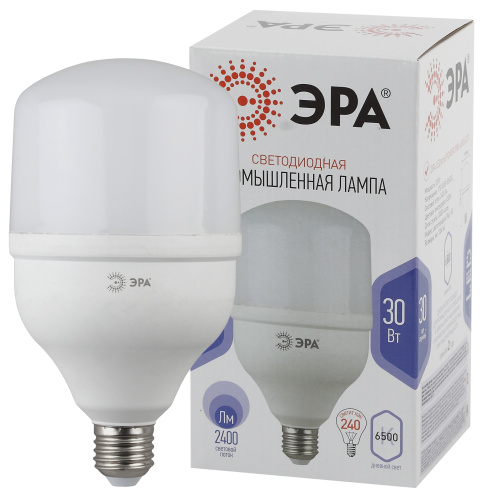 Лампа светодиодная ЭРА STD LED POWER T100-30W-6500-E27 E27 / Е27 30 Вт колокол холодный дневной свет фото 3