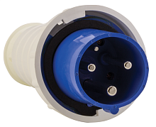 Вилка переносная 033 2Р+РЕ 63А 220В IP67 EKF PROxima ps-033-63-220
