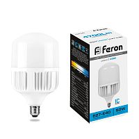 Лампа светодиодная, (50W) 230V Е27-E40 6400K T100, LB-65 FERON