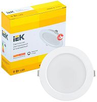 Светильник LED ДВО 1612 белый круг 9Вт 3000К IP20 IEK