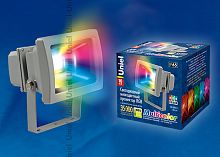 Прожектор светодиодный ULF-S01-10W/RGB  Корпус серый. Цвет свечения мультиколор Степень защиты IP65