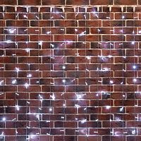 Гирлянда светодиодная Занавес 2х6м 768 LED БЕЛЫЙ прозрачный ПВХ IP65 постоянное свечение 230В нужен блок 303-500-1 NEON-NIGHT