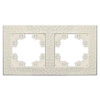 Рамка 2-м Афина фактурная универс. слоновая кость (ivory) Universal A10044-I