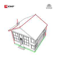 Комплект молниезащиты частного дома габ. 8х8м EKF PROxima lp-8x8