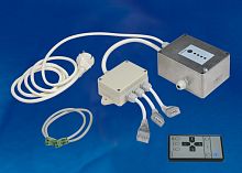 Контроллер  ULC-N10-RGB SILVER  для управления светодиодными RGB ULS-5050 лентами 220В, с пультом ДУ. ТМ Uniel.
