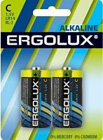 Элемент питания алкалиновый C/LR14 1.5В Alkaline BL-2 (блист.2шт) Ergolux 11751