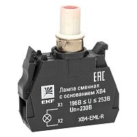 Лампа сменная c основанием XB4 красная 230В EKF PROxima XB4-EML-R