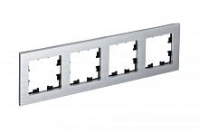 Рамка 4-м AtlasDesign Nature металл серебро SE ATN312104