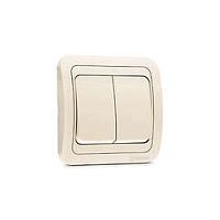 Выключатель 2-кл. СП Mimoza 10А IP20 крем./крем. Makel 25003